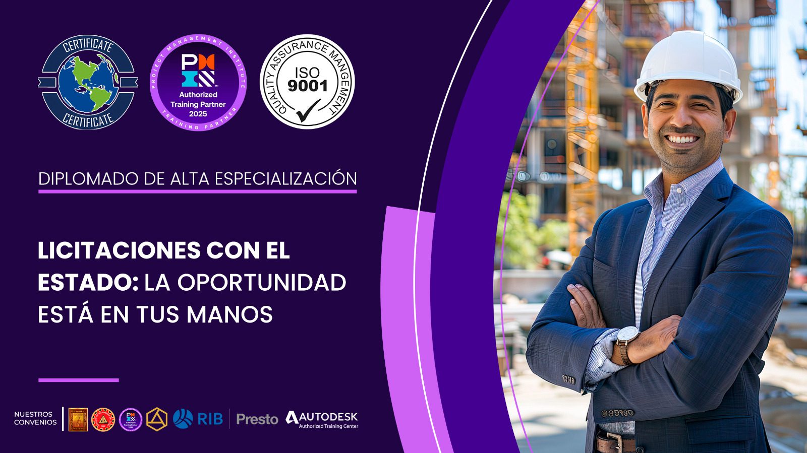 Certificate con Entidades Internacionales para Licitar con el Estado